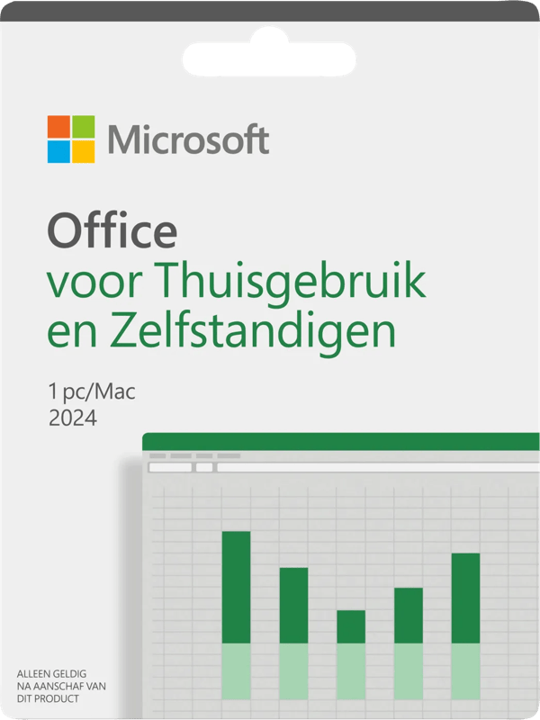 Microsoft Office voor Thuisgebruik en Zelfstandigen 2024 Meertalig - Digitaal