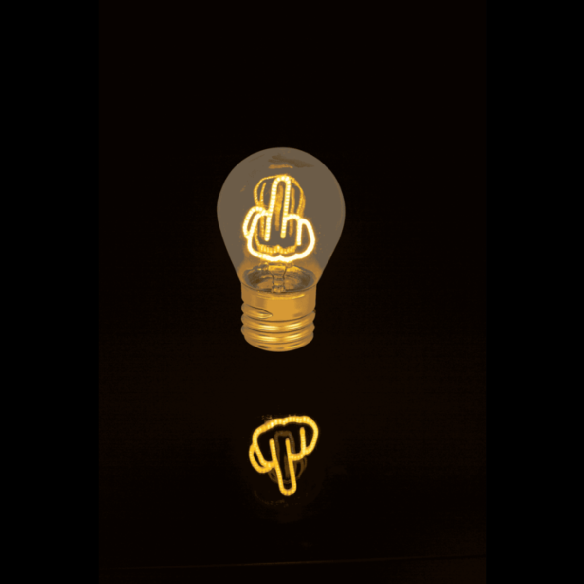 Middelvinger Gloeilamp | Out Of The Blue