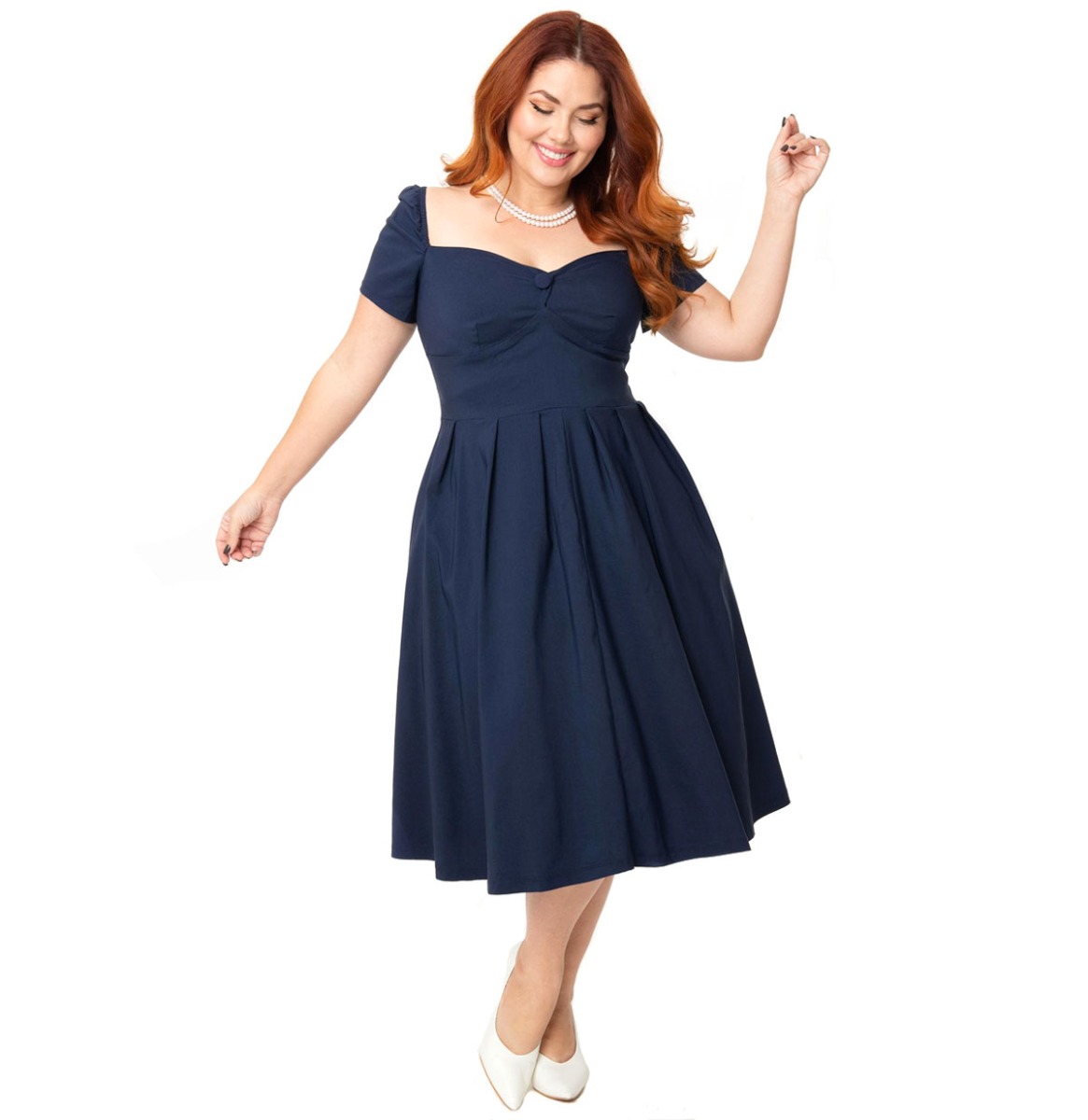 Midge Dress Navy-XXL | Unique Vintage