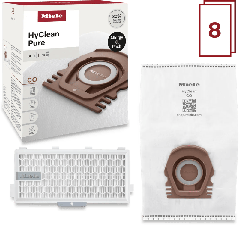 Miele Stofzuigerzakken HyClean Pure CO XL-Pack (8 stuks)