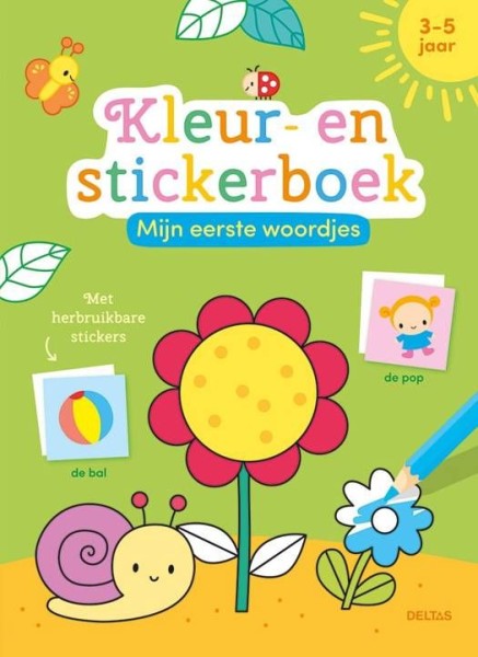 Mijn Eerste Woordjes Kleur- En Stickerboek (3-5 Jaar) | Deltas