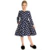 Milana Polka Dot Swing Kids Dress-11 - 12 Jaar | Hearts and Roses