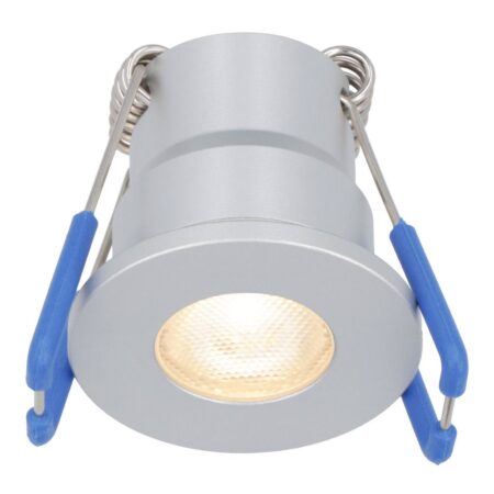 Milano mini LED inbouwspot - 12 Volt 3 Watt 200 lumen - 2700K warm wit - Dimbaar - Plat 34mm - IP65 waterdicht - Grijs - Veranda spots | HOFTRONIC
