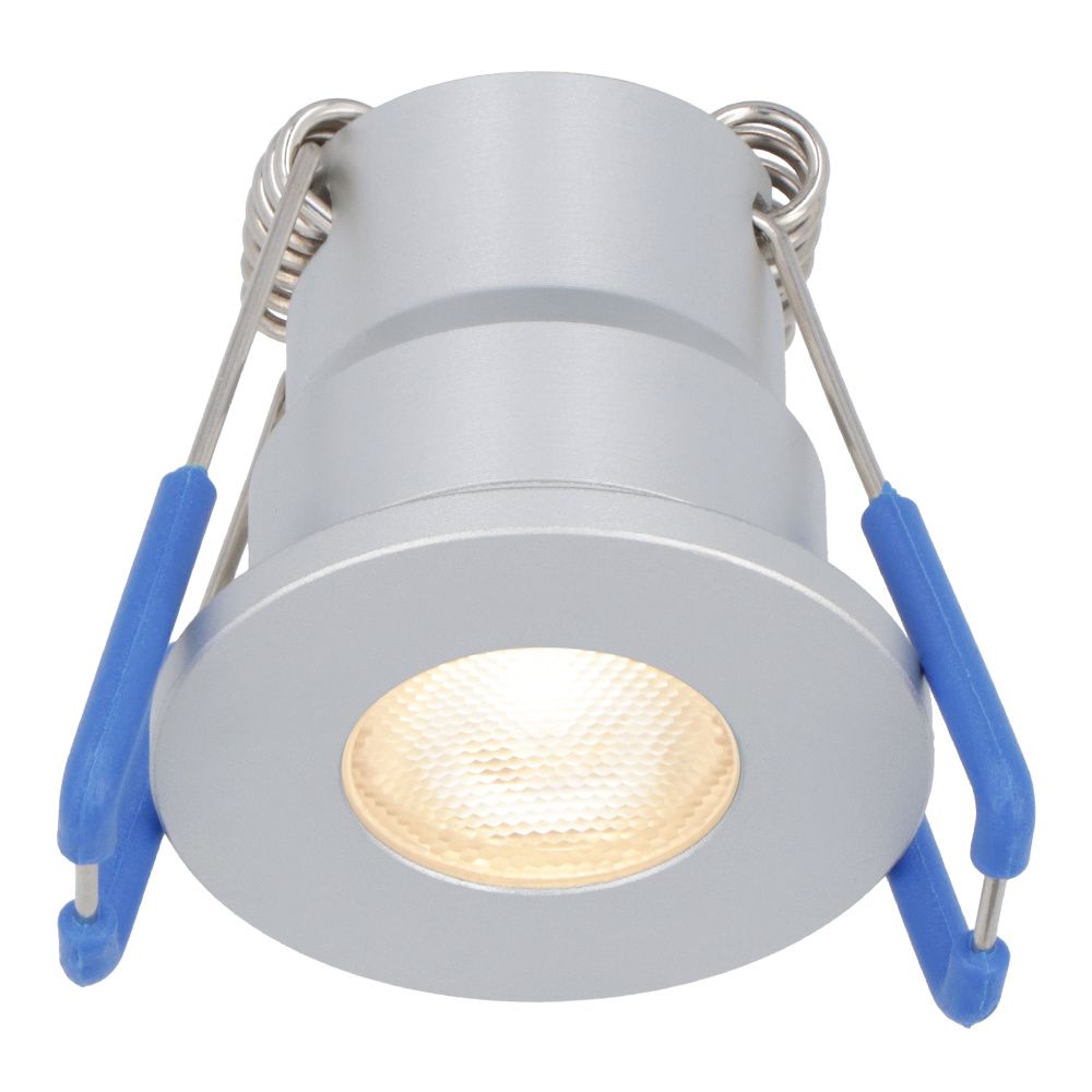 Milano mini LED inbouwspot - 12 Volt 3 Watt 200 lumen - 2700K warm wit - Dimbaar - Plat 34mm - IP65 waterdicht - Grijs - Veranda spots | HOFTRONIC