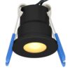 Milano mini LED inbouwspot - 12 Volt 3 Watt 200 lumen - 2700K warm wit - Dimbaar - Plat 34mm - IP65 waterdicht - Zwart - Veranda spots | HOFTRONIC