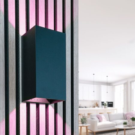 Miles XL Smart Wandlamp LED - Wifi + Bluetooth - 20W 2000lm - Dimbaar - RGBWW - IP65 waterdicht - Up Down lamp - Verstelbaar - Zwart - Google Home