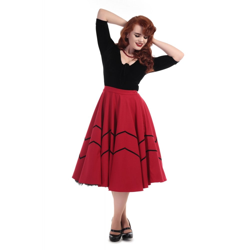Milla Swing Skirt Red-XXS | 50% korting | Collectif