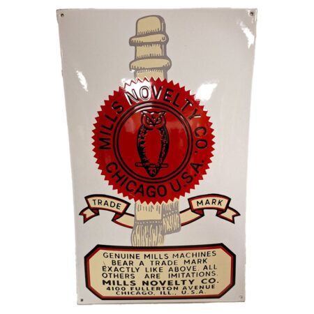 Mills Novelty Co. Chicago Logo Emaille Bord - 60 x 40cm | Fiftiesstore