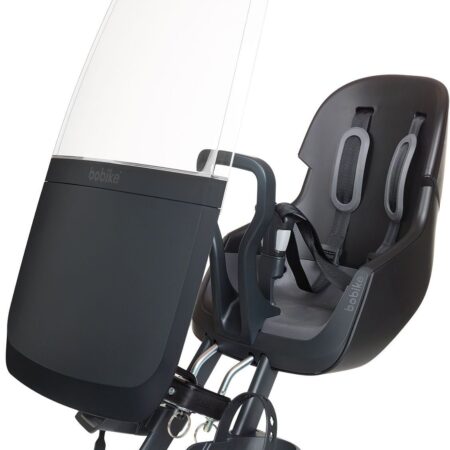Mini Exclusive Evolve Urban Black Voorstoeltje + Windscherm | Bobike