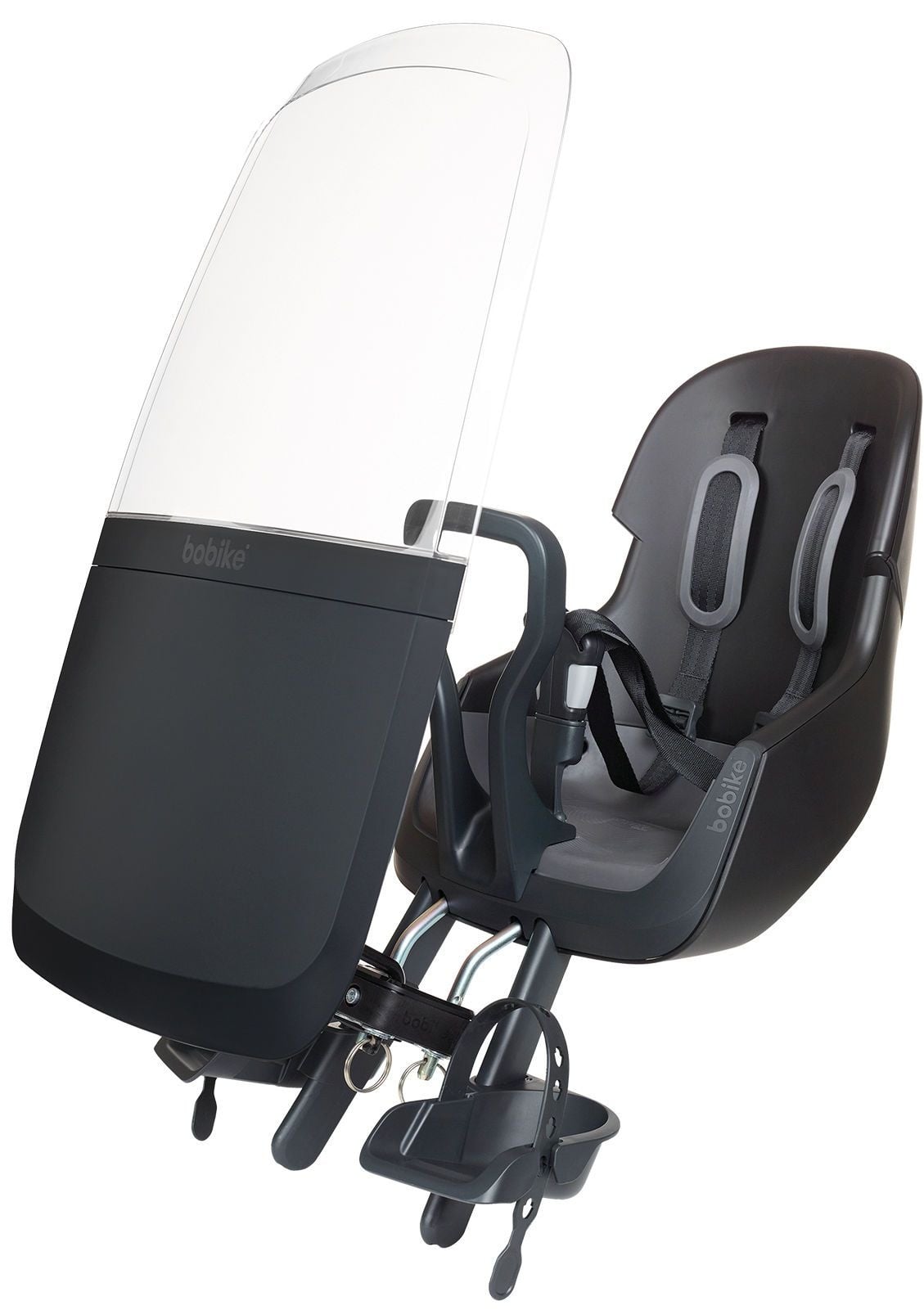 Mini Exclusive Evolve Urban Black Voorstoeltje + Windscherm | Bobike