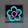 Mini Glazen Neon Box - Daisy - Blauw | Fiftiesstore