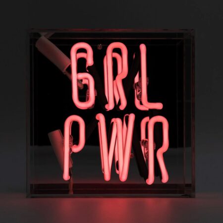 Mini Glazen Neon Box - Girl Power - Roze | Fiftiesstore