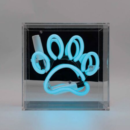 Mini Glazen Neon Box - Poot - Blauw | Fiftiesstore