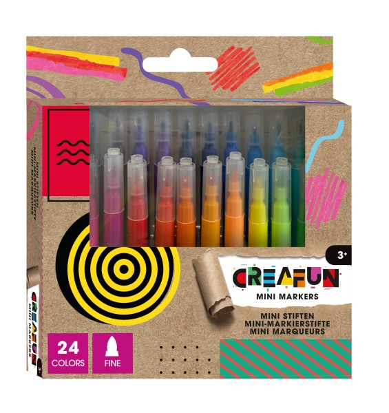 Mini Markers Stiften 24 Stuks Creafun | Creafun
