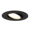 Miro LED inbouwspot - GU10 4 Watt 345 lumen - 2700K Warm wit - Dimbaar - Rond - Kantelbaar - IP20 Voor binnen - Zwart | HOFTRONIC