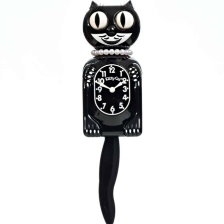 Miss Classic Black Kitty-Cat Klock MKC-1 | Kleine Retro Wandklok | Kit-Cat Klock