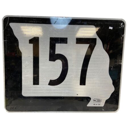 Missouri Highway 157 Straatbord - Origineel | The Dutch Pickers
