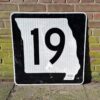 Missouri State Route 19 Verkeersbord - 61 x 61cm - Origineel Vintage USA | The Dutch Pickers
