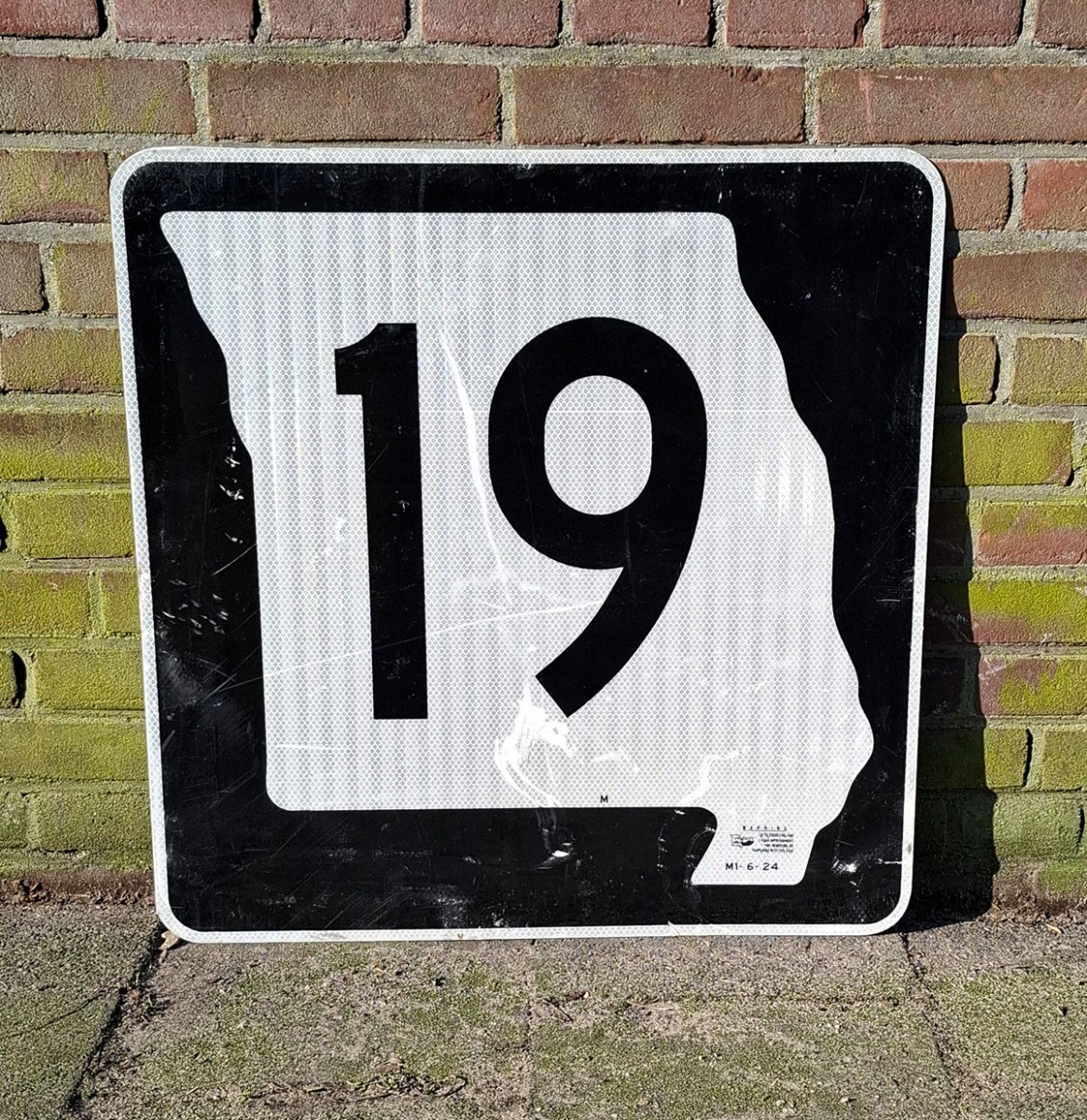 Missouri State Route 19 Verkeersbord - 61 x 61cm - Origineel Vintage USA | The Dutch Pickers