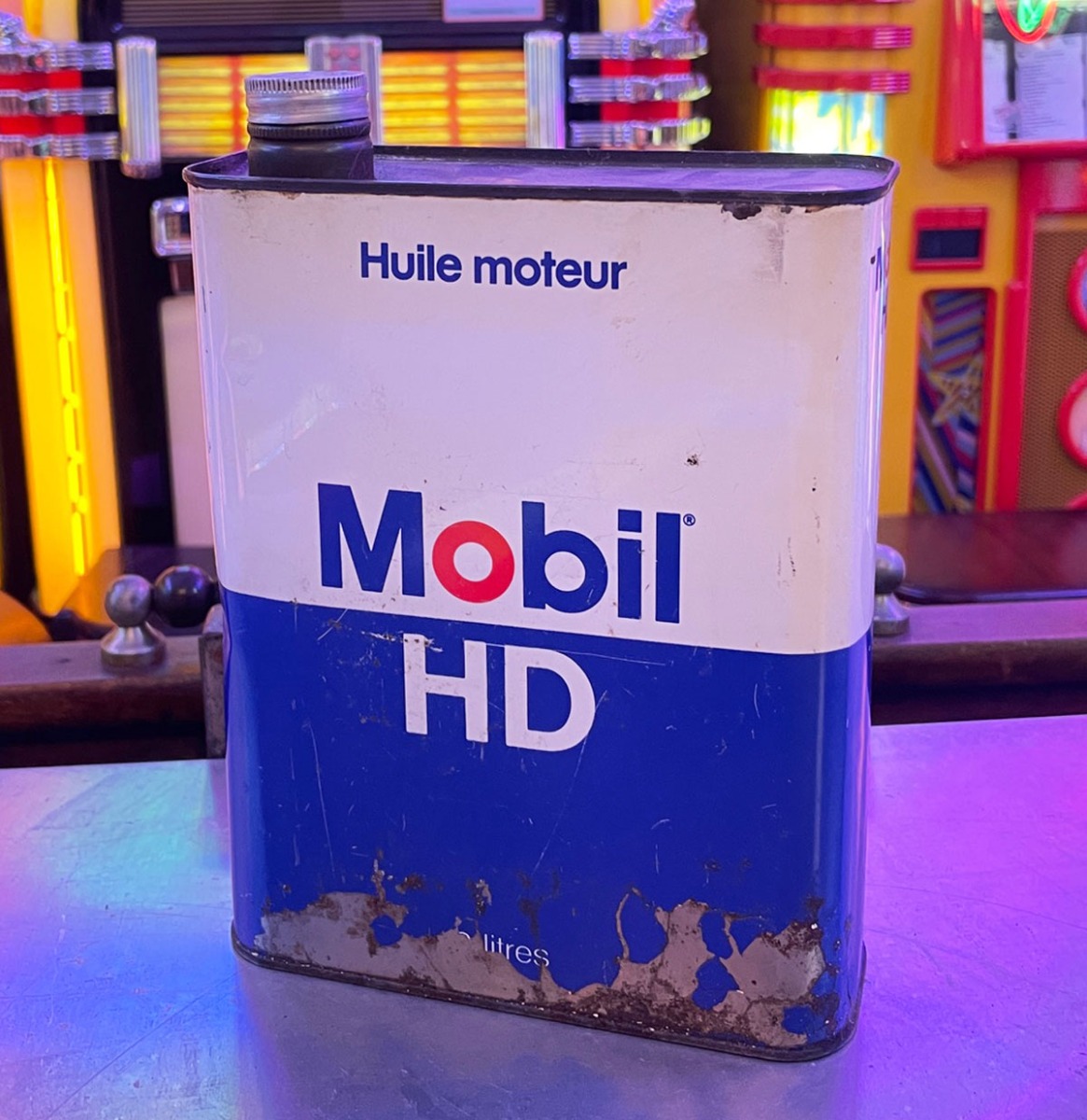 Mobil HD Vintage Motor Olieblik - Origineel | Mobilgas -Oil