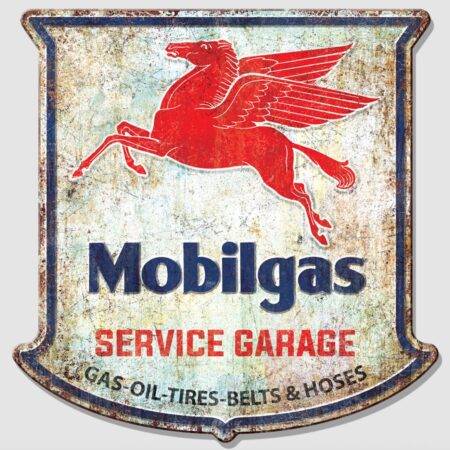 Mobilgas Houten Bord - 58 x 56cm | Mobilgas -Oil