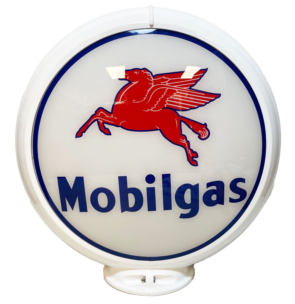 Mobilgas Logo Benzinepomp Bol - PVC Lenzen | Mobilgas -Oil