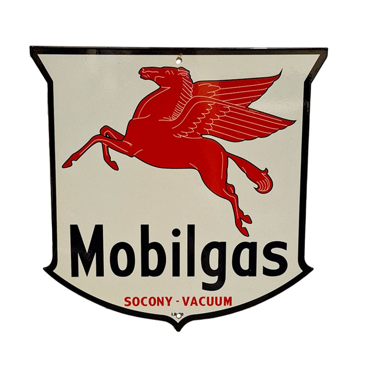 Mobilgas Schild Stalen Bord - 30 x 30cm | Mobilgas -Oil