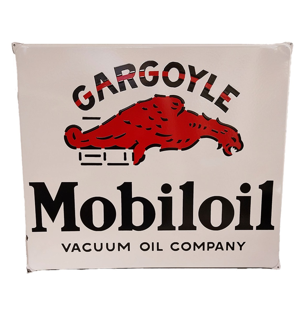 Mobiloil Gargoyle Emaille Bord - 66 x 55cm | Mobilgas -Oil