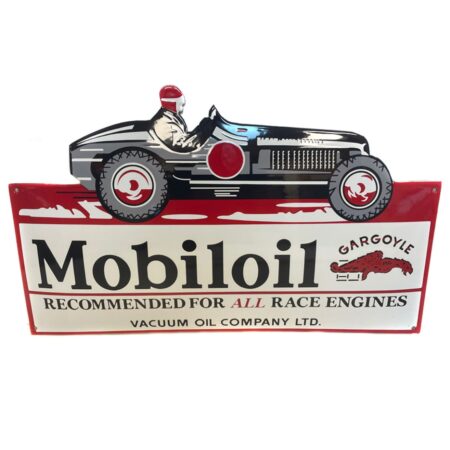 Mobiloil Gargoyle Raceauto Emaille Bord - 61 x 38 cm | Mobilgas -Oil