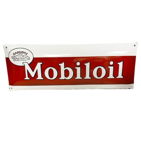 Mobiloil Logo Emaille Bord - 53 x 19cm | Mobilgas -Oil