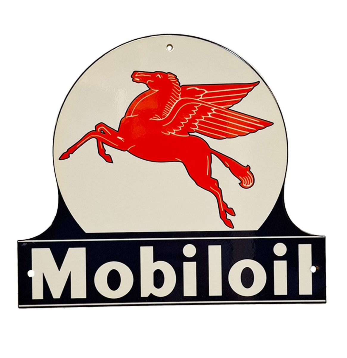 Mobiloil Pegasus Stalen Bord - 27 x 30cm | Mobilgas -Oil