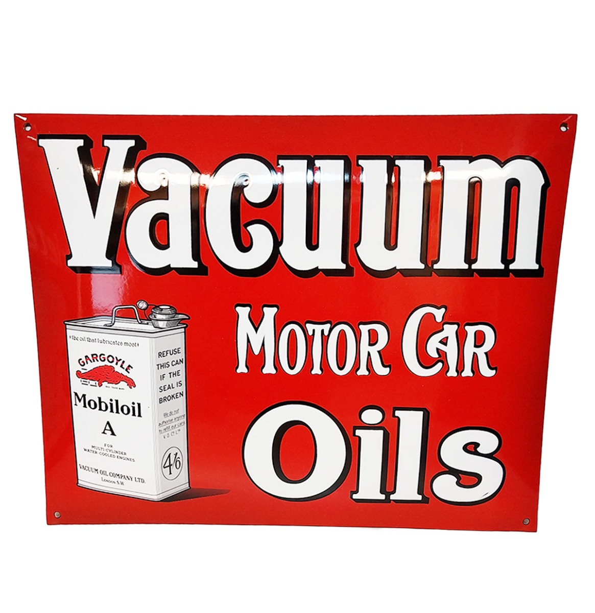 Mobiloil Vacuum Oils Emaille Bord - 40 x 50cm | Mobilgas -Oil