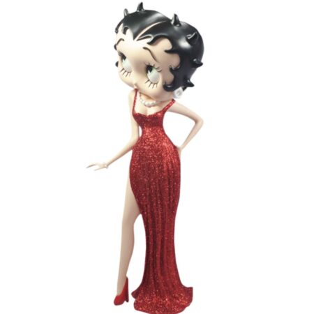 Moederdag cadeau - Betty Boop Avondjurk Rood Glitter Beeld 36.5 cm | Betty Boop