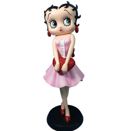 Moederdag cadeau - Betty Boop Holding Red Heart Beeldje | Betty Boop