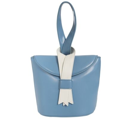 Moederdag cadeau - Collectif Luiza Ribbon Tas Blauw / Wit | 50% korting | Collectif