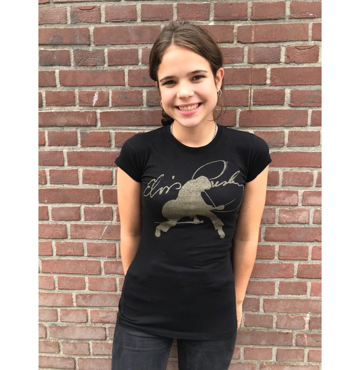 Moederdag cadeau - Elvis Presley Signature Black T-shirt-M | 19% korting | Steady Clothing
