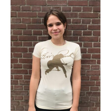 Moederdag cadeau - Elvis Presley Signature Cream T-shirt-M | Steady Clothing