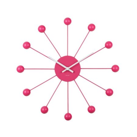 Moederdag cadeau - Karlsson Wandklok Funky Spider - Roze | Fiftiesstore