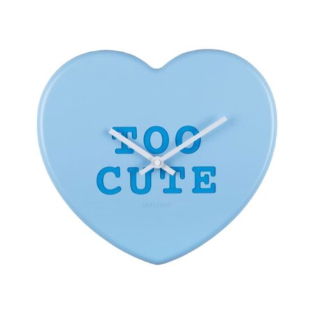Moederdag cadeau - Karlsson Wandklok Hart Snoep Zacht Blauw | Fiftiesstore