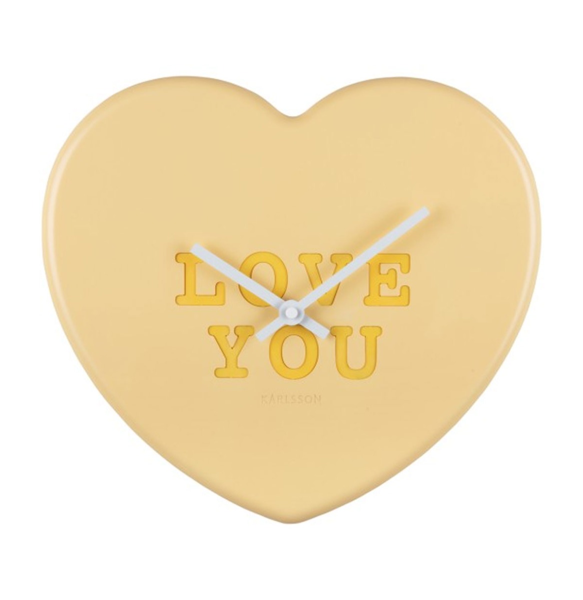 Moederdag cadeau - Karlsson Wandklok Hart Snoep Zacht Geel | Fiftiesstore