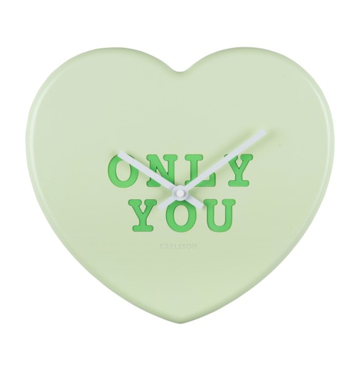 Moederdag cadeau - Karlsson Wandklok Hart Snoep Zacht Groen | Fiftiesstore