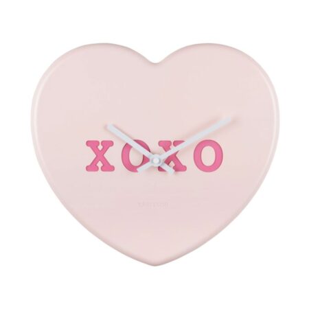 Moederdag cadeau - Karlsson Wandklok Hart Snoep Zacht Roze | Fiftiesstore