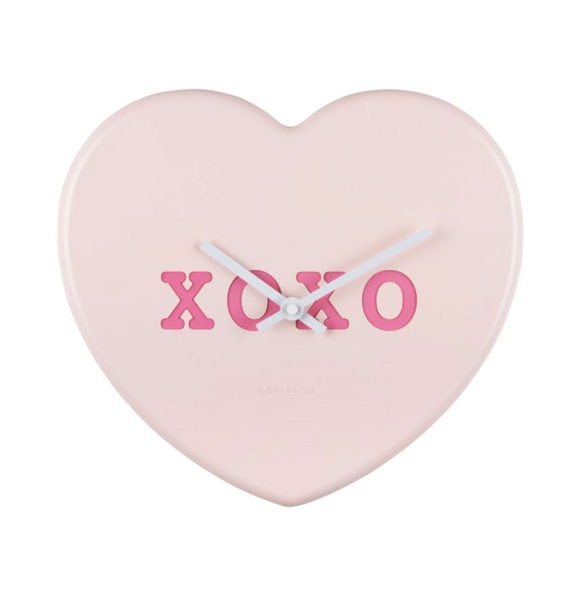 Moederdag cadeau - Karlsson Wandklok Hart Snoep Zacht Roze | Fiftiesstore