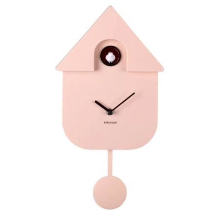 Moederdag cadeau - Karlsson Wandklok Modern Cuckoo - Licht Roze | Fiftiesstore