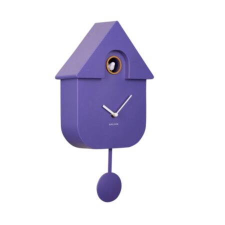 Moederdag cadeau - Karlsson Wandklok Modern Cuckoo - Paars | Fiftiesstore