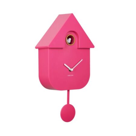 Moederdag cadeau - Karlsson Wandklok Modern Cuckoo - Roze | Fiftiesstore