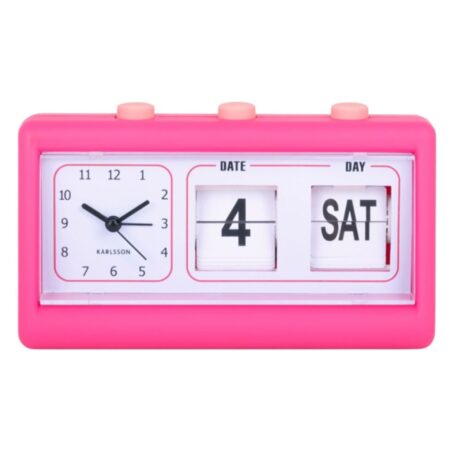 Moederdag cadeau - Karlsson Wekker Data Flip - Roze | Fiftiesstore