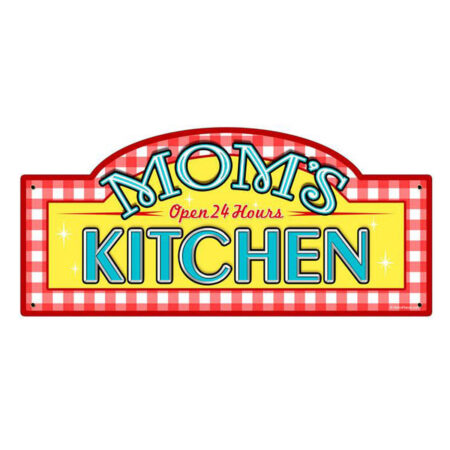 Moederdag cadeau - Mom's Kitchen Zwaar Metalen Bord | Fiftiesstore
