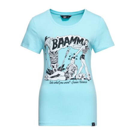 Moederdag cadeau - Queen Kerosin Bammmm T-shirt Sky Blue -XL | Queen Kerosin