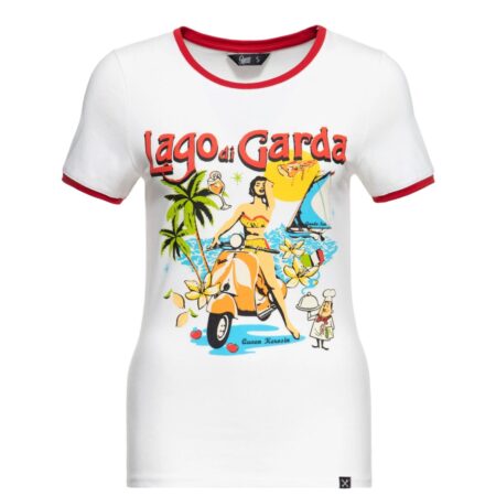 Moederdag cadeau - Queen Kerosin Lago di Garda T Shirt Off White -XXL | Queen Kerosin